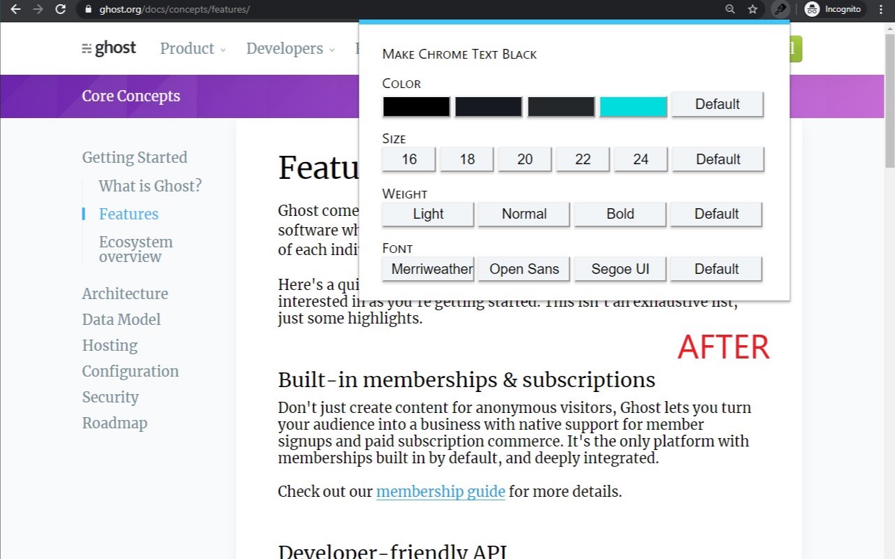 Make Chrome Text Black截图4