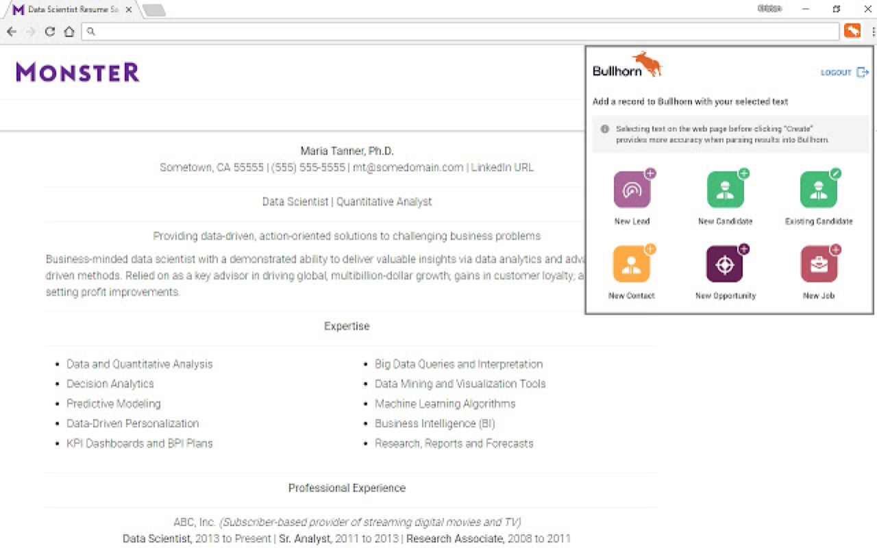 Bullhorn Chrome Extension截图1