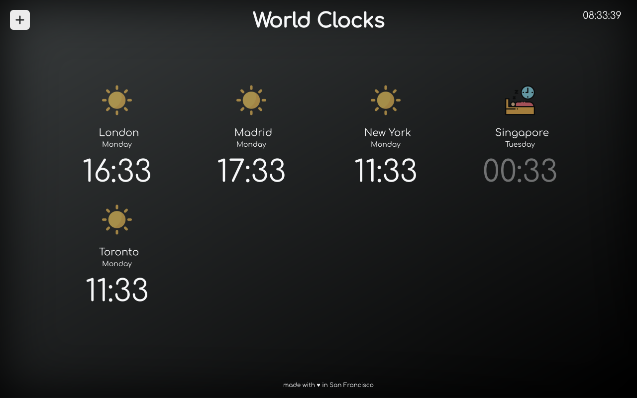World Clocks New Tab截图1
