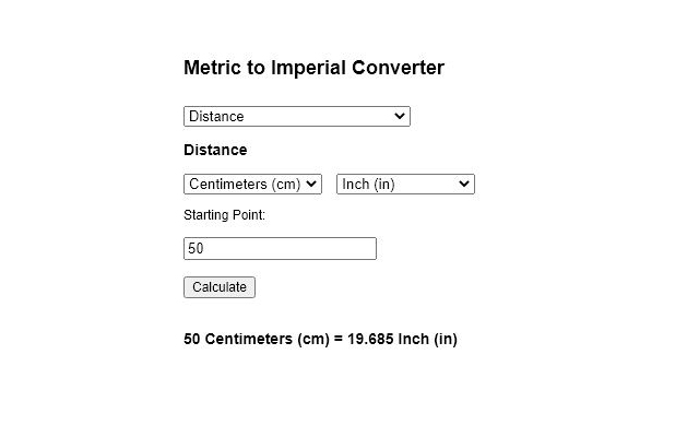 Metric to Imperial Converter截图1