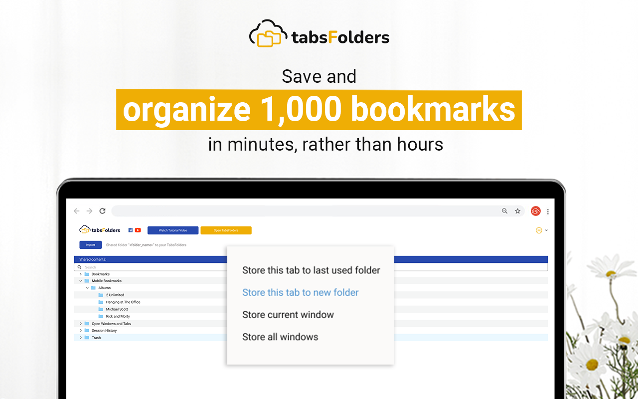 TabsFolders Tab & Bookmark Manager截图5