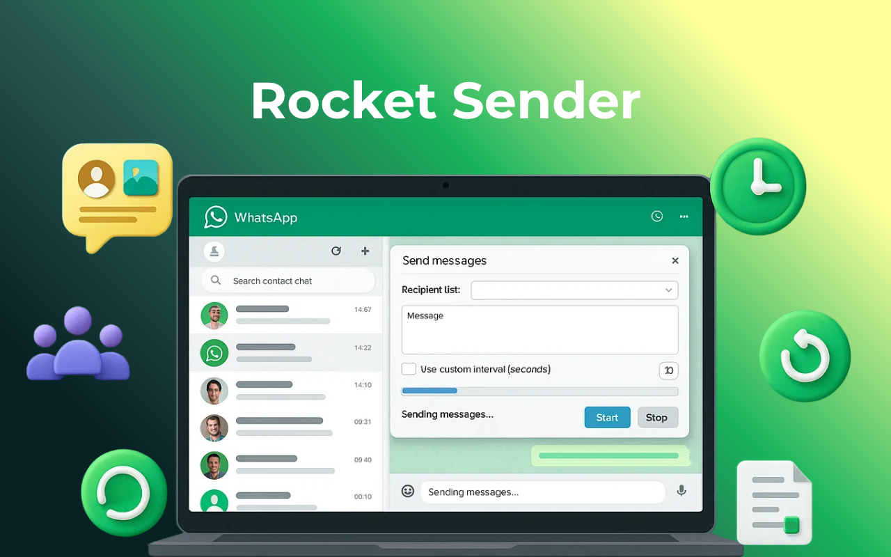Rocket Sender for WhatsApp Web截图2