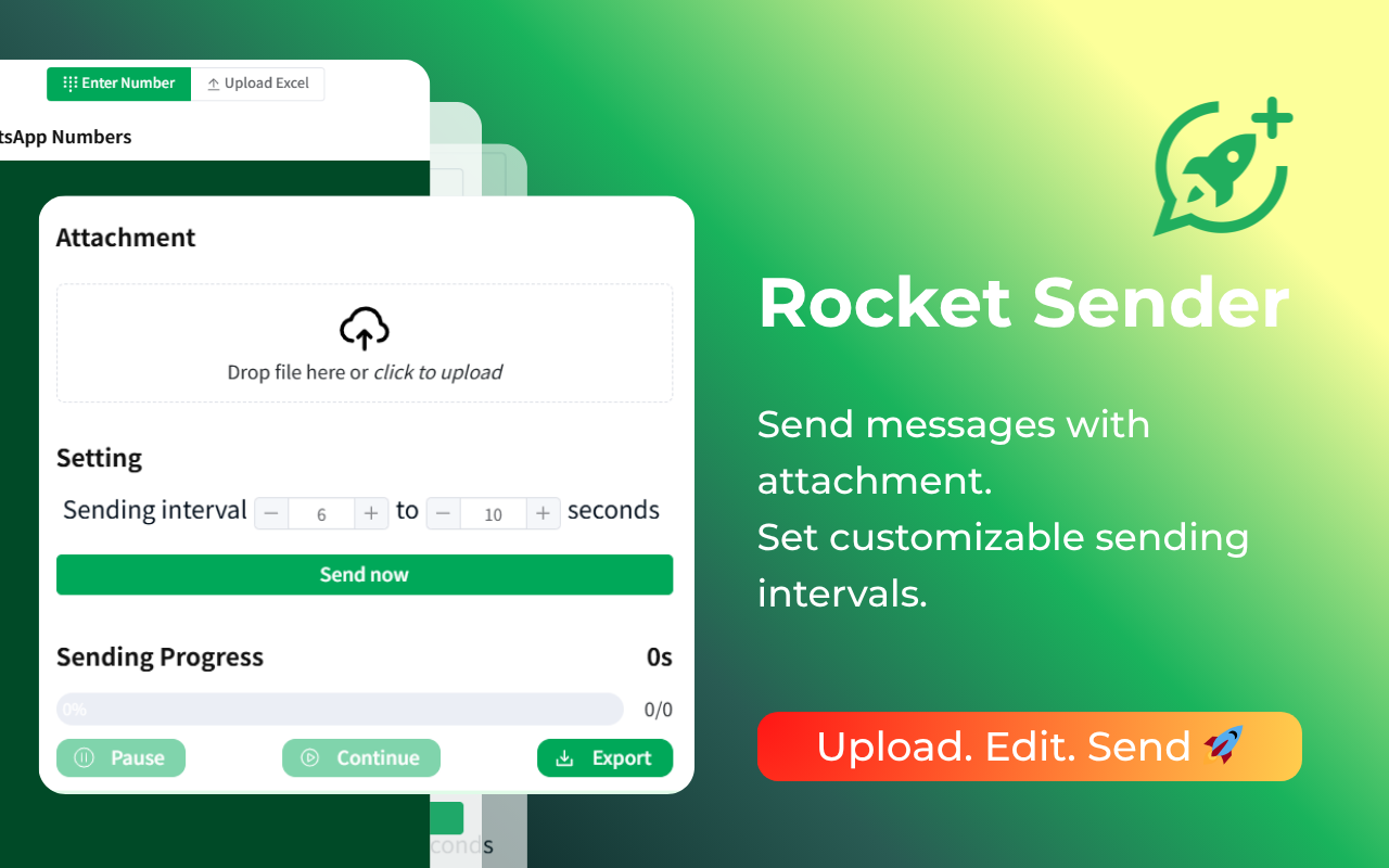 Rocket Sender for WhatsApp Web截图4