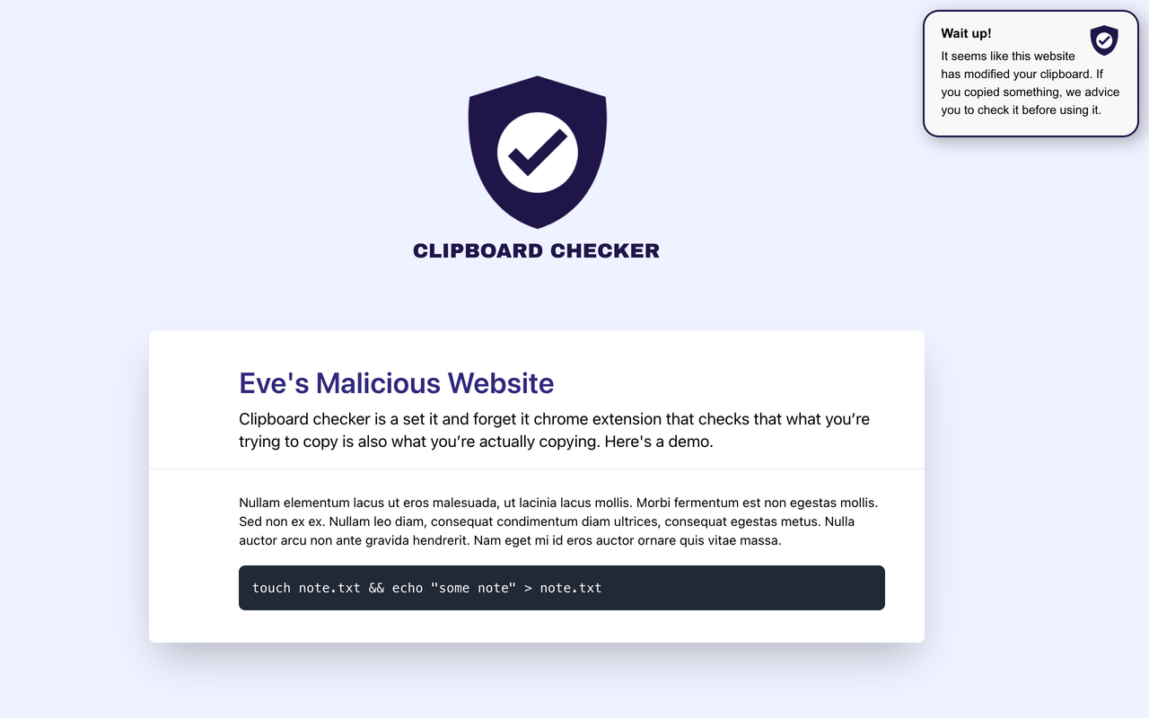Clipboard Checker for Chrome截图1