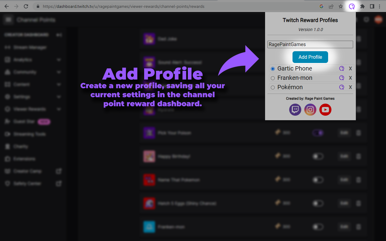 Twitch Reward Profiles截图2