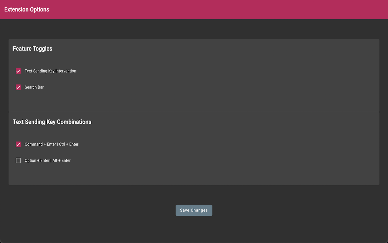 ChatGPT Search Bar & Send With Command Enter截图2