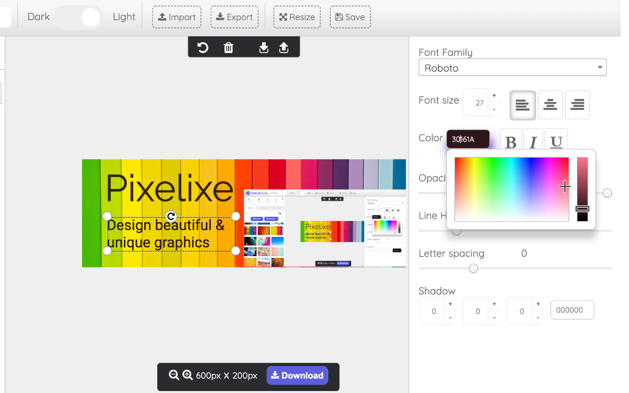Pixelixe Graphic & Image Editor截图3
