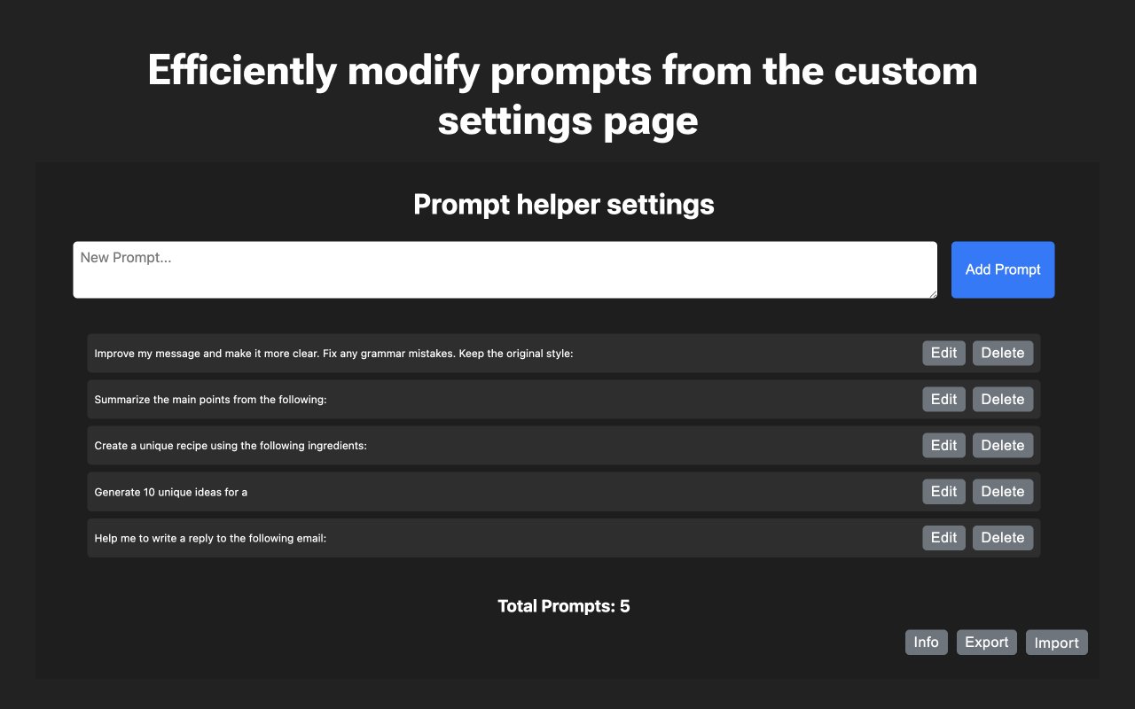 Prompt helper截图1