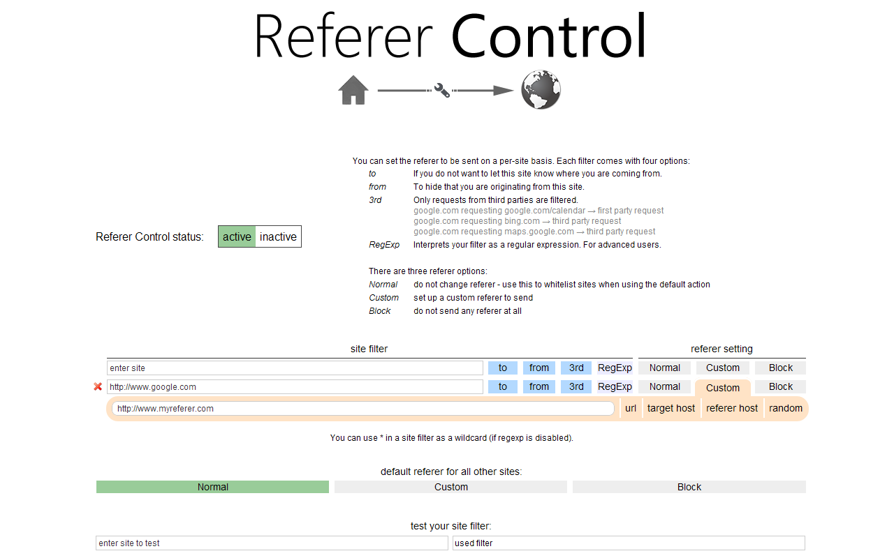Referer Control截图3