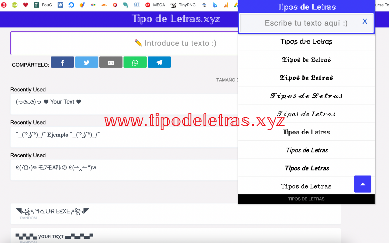 Tipos de Letras截图1