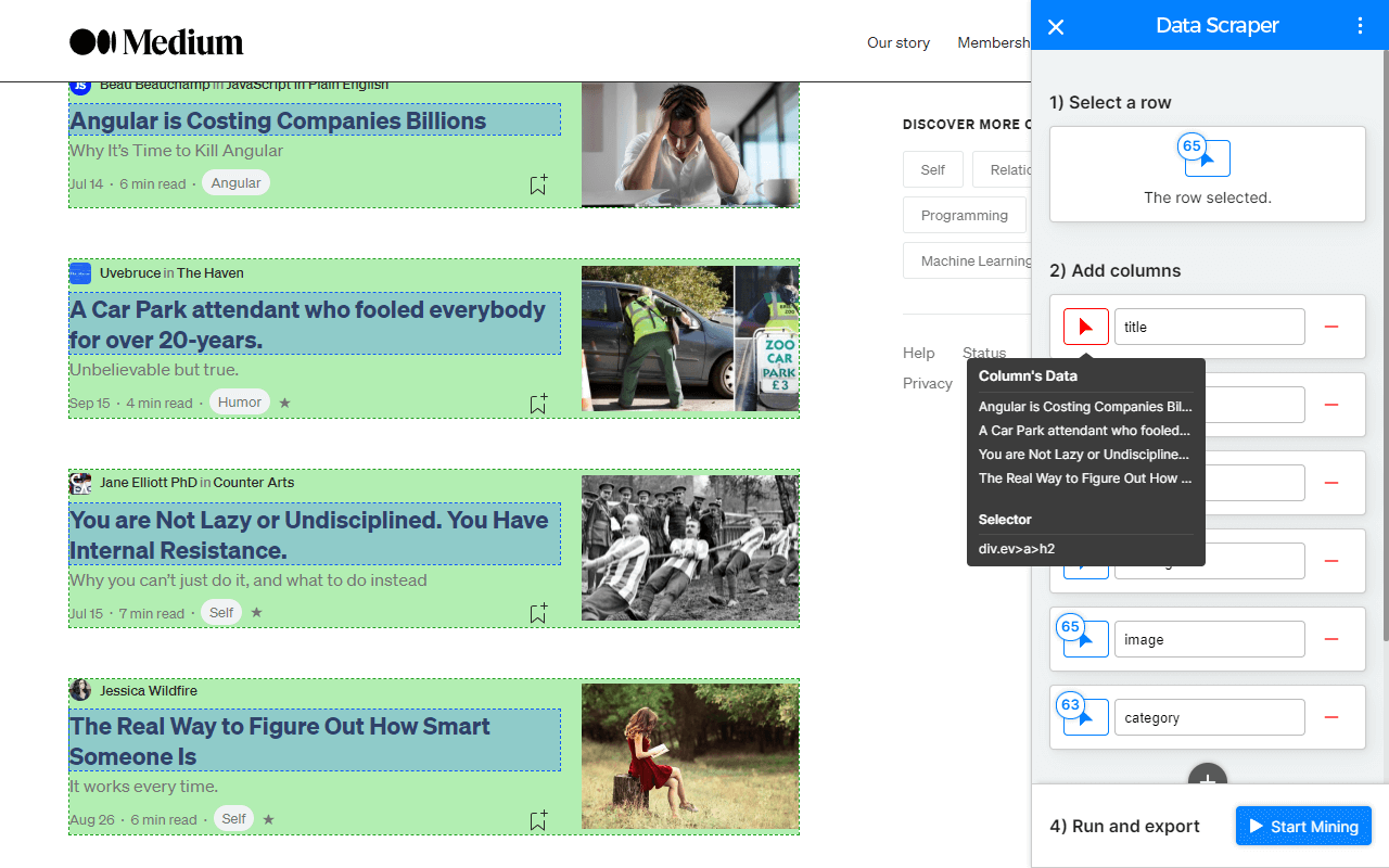 Visual Web Scraper截图2
