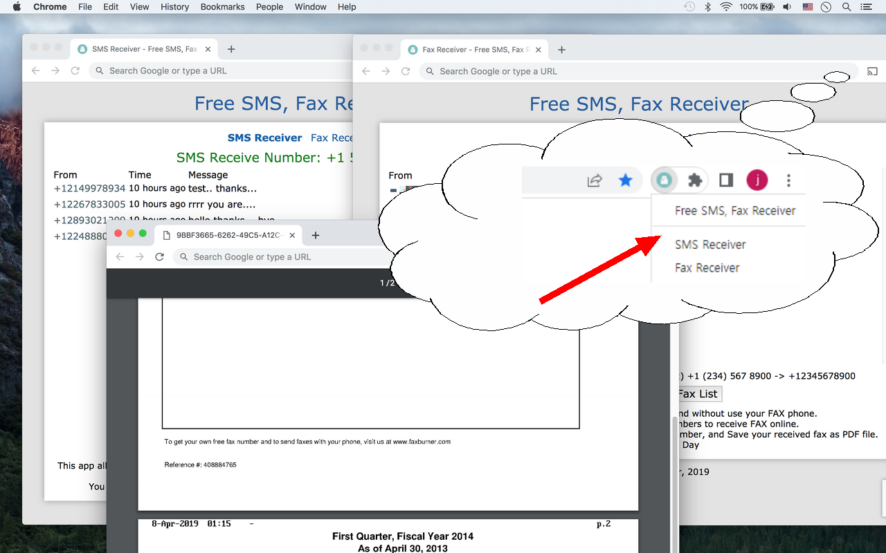 Free SMS, Fax Receiver截图1