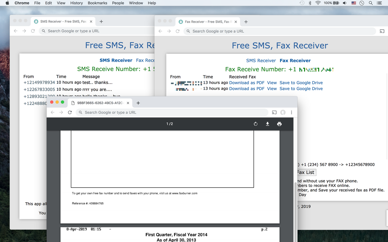 Free SMS, Fax Receiver截图2