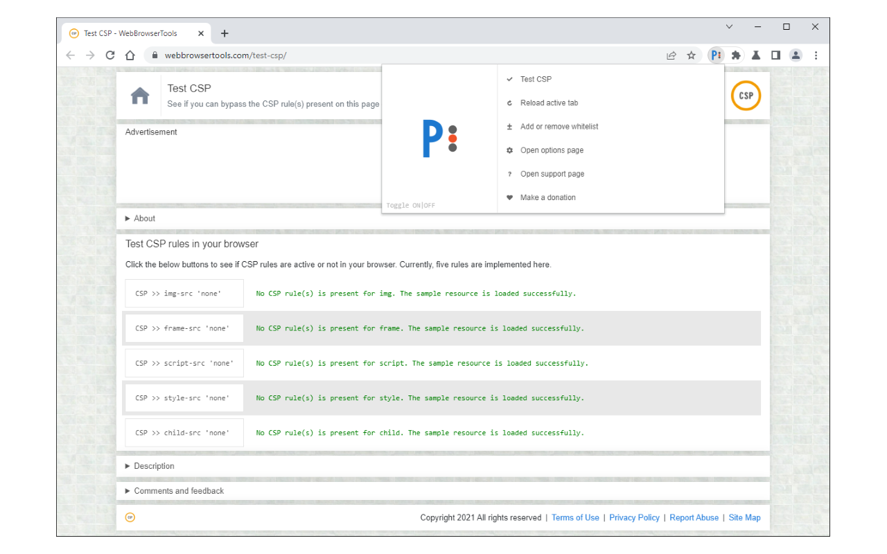 Allow CSP: Content-Security-Policy截图1