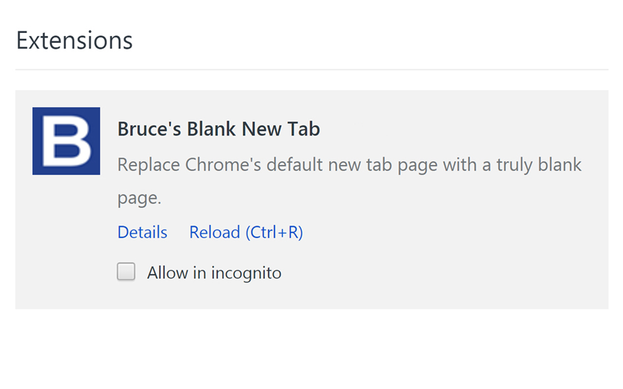 Bruce's Blank New Tab截图1