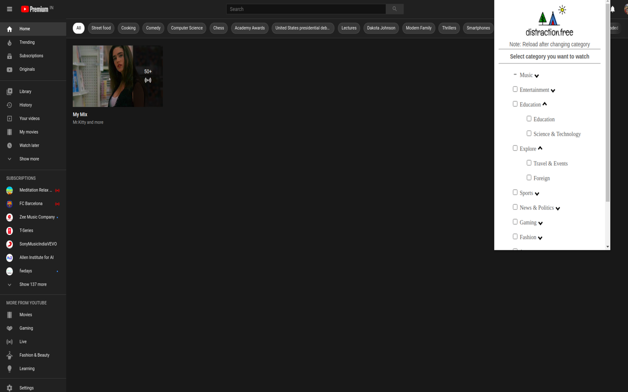 Distraction Free YouTube截图1