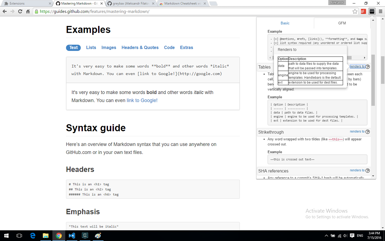 Markdown Cheatsheet截图5