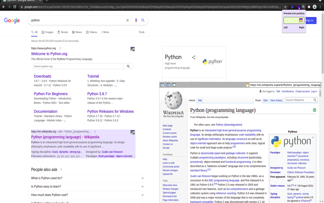 Search result previewer截图1