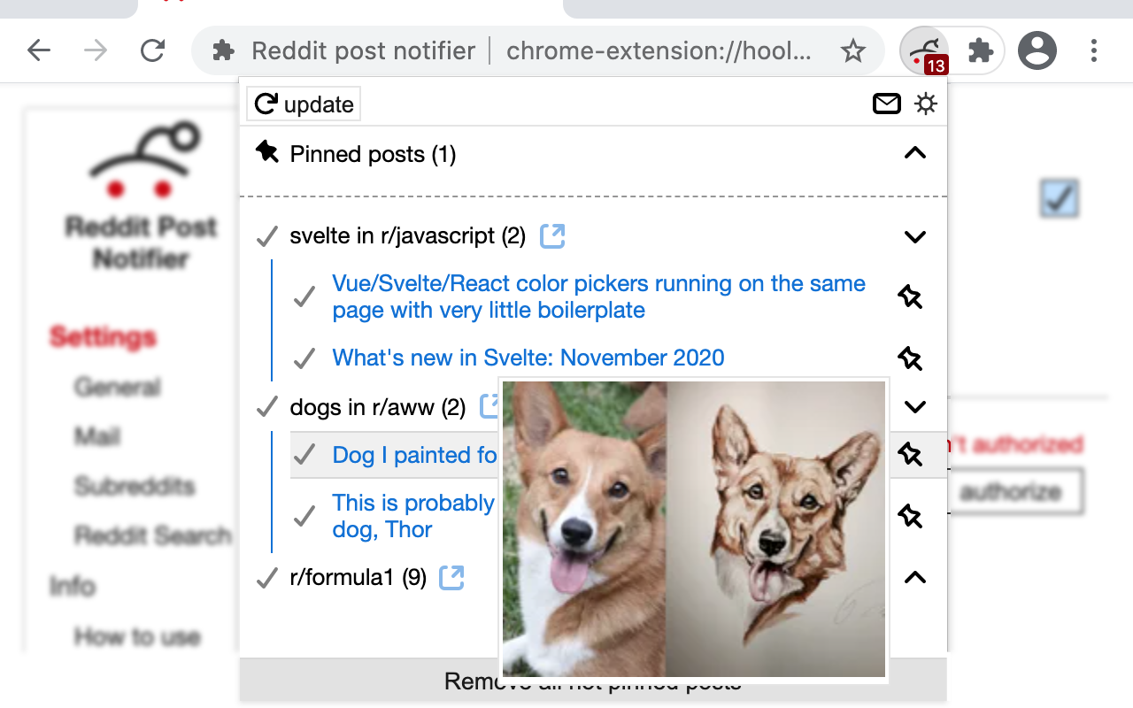 Reddit post notifier截图3