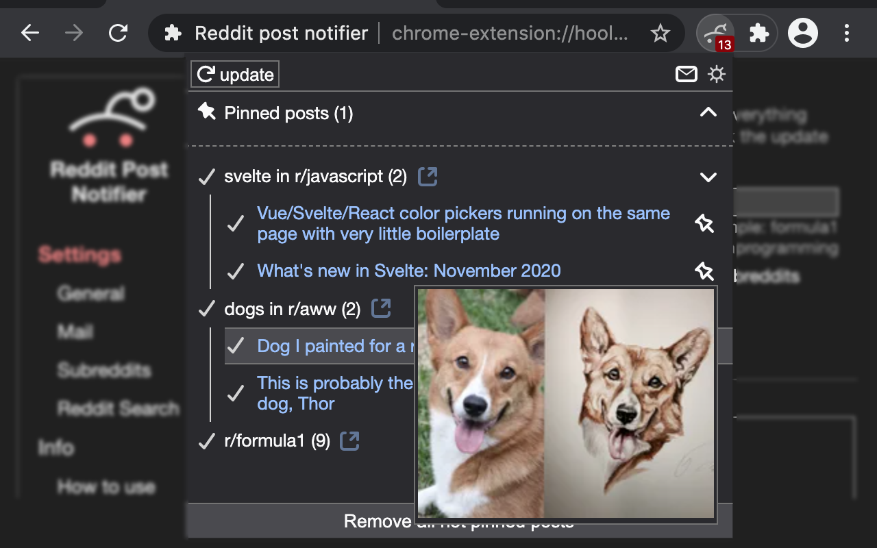 Reddit post notifier截图4