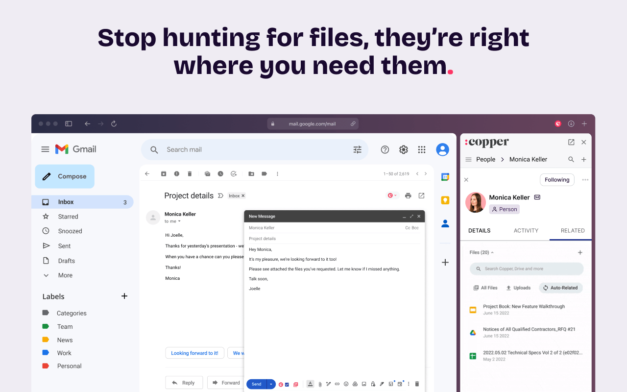 Copper CRM for Gmail and LinkedIn截图2