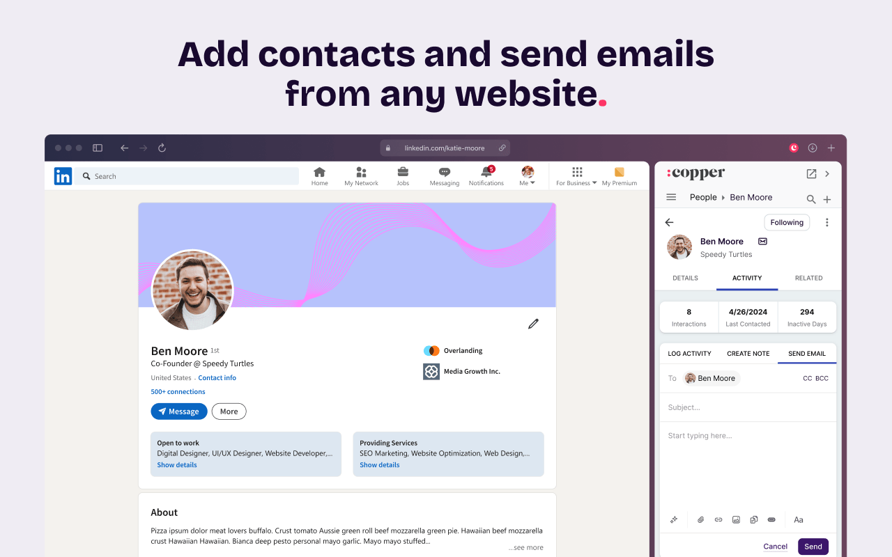 Copper CRM for Gmail and LinkedIn截图4