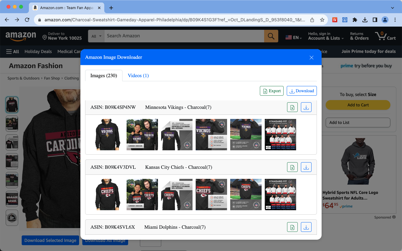 Amazon Image Downloader |CSV & Image、Video截图1