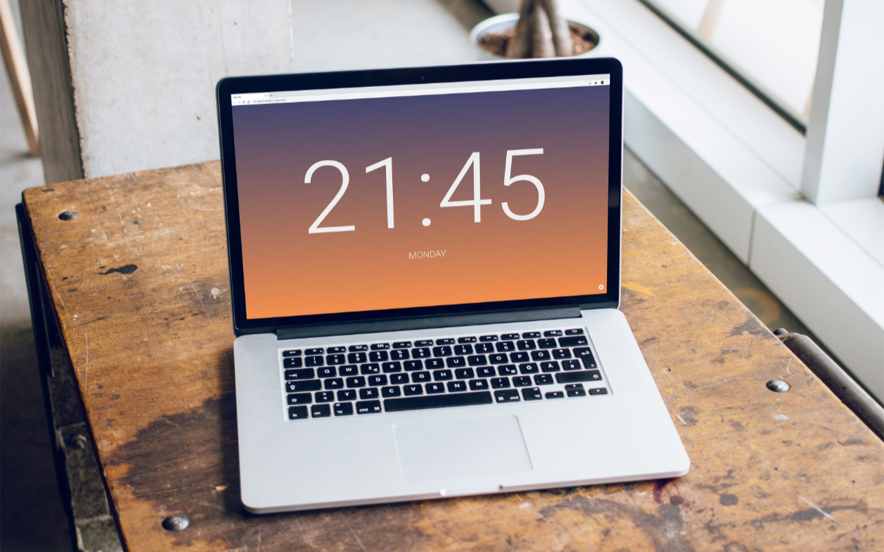 Clock Face: Digital clock for new tab page截图1