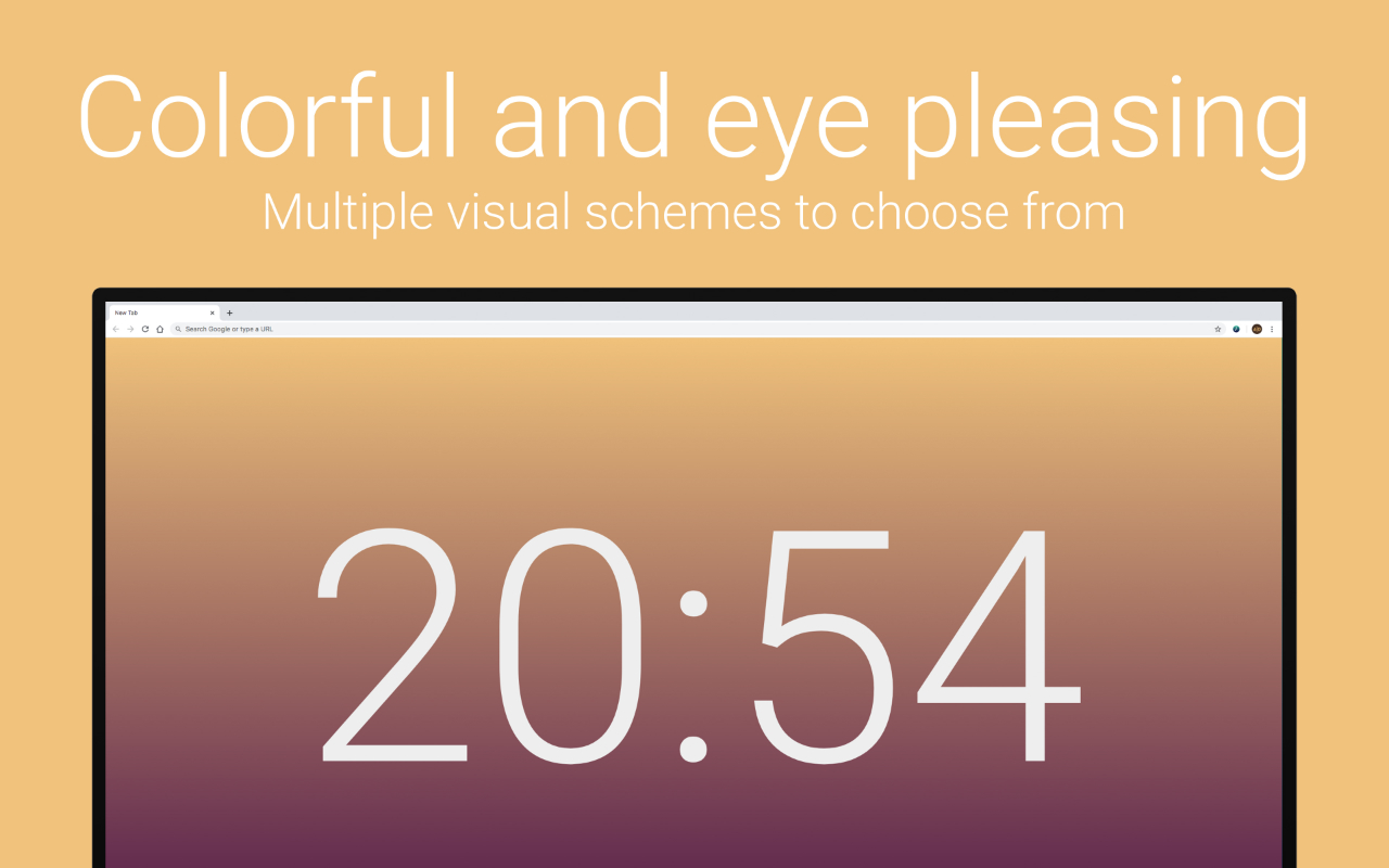 Clock Face: Digital clock for new tab page截图4