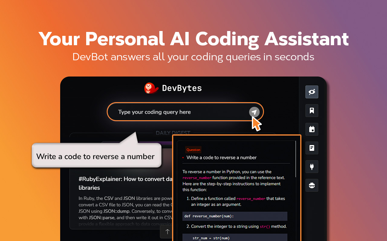 DevBytes: Developer's News & Coding Extension截图3