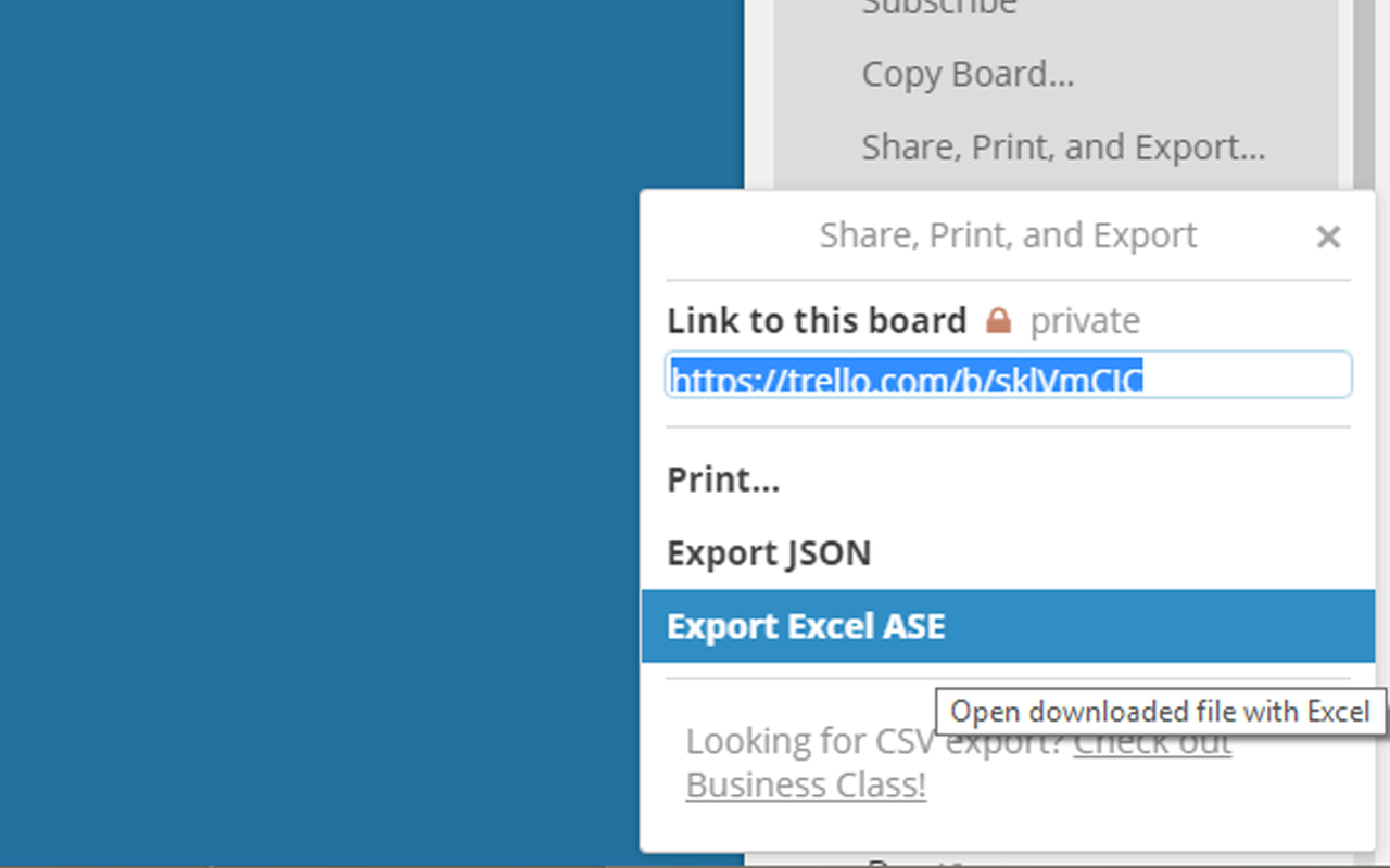 ASE Export for Trello截图1