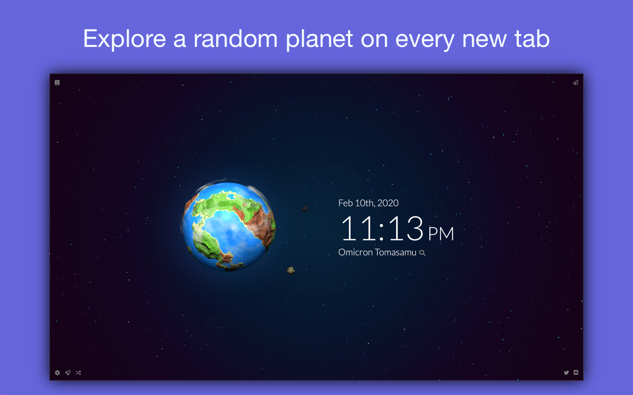 Tabiverse: Space & Planets in New Tab截图3