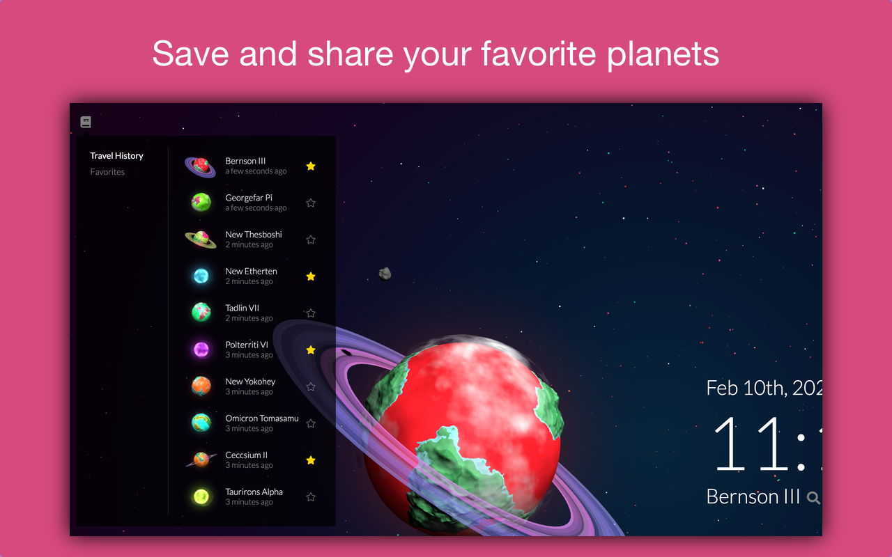 Tabiverse: Space & Planets in New Tab截图5