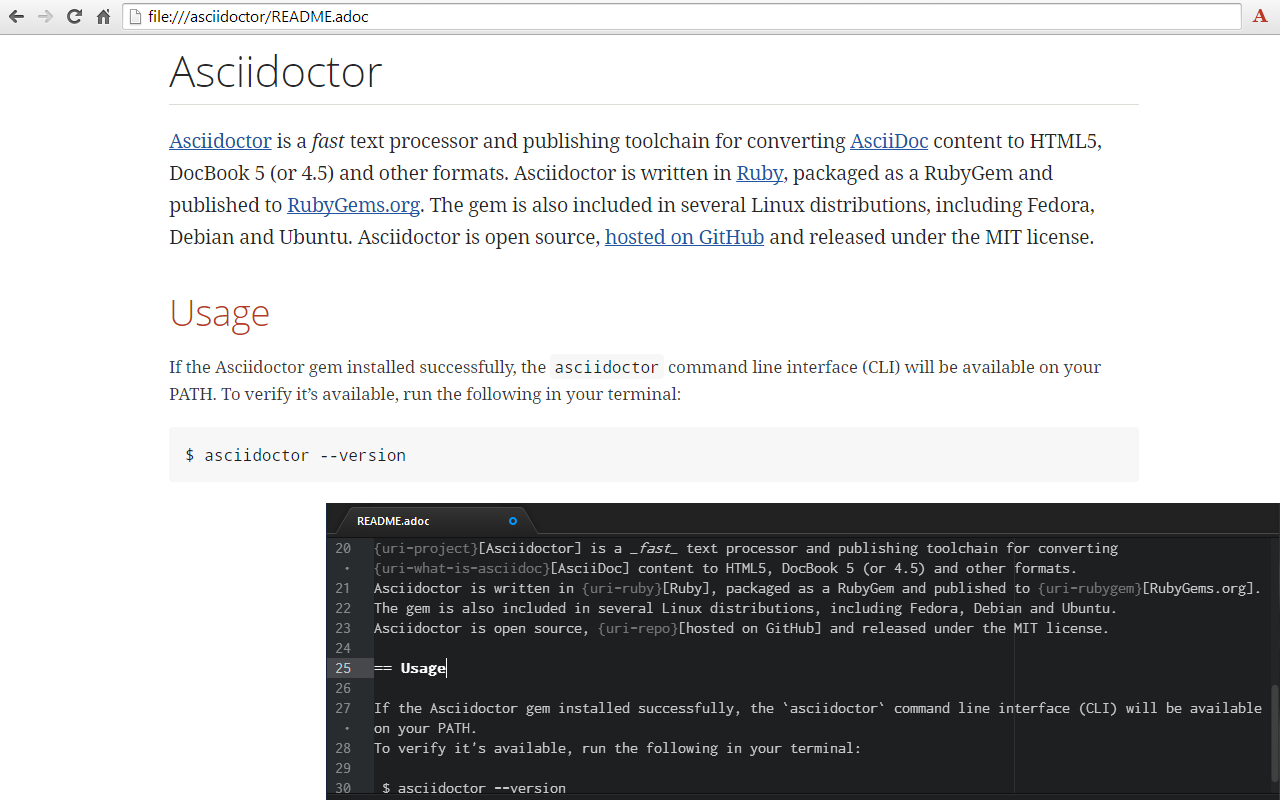 Asciidoctor.js Live Preview截图3