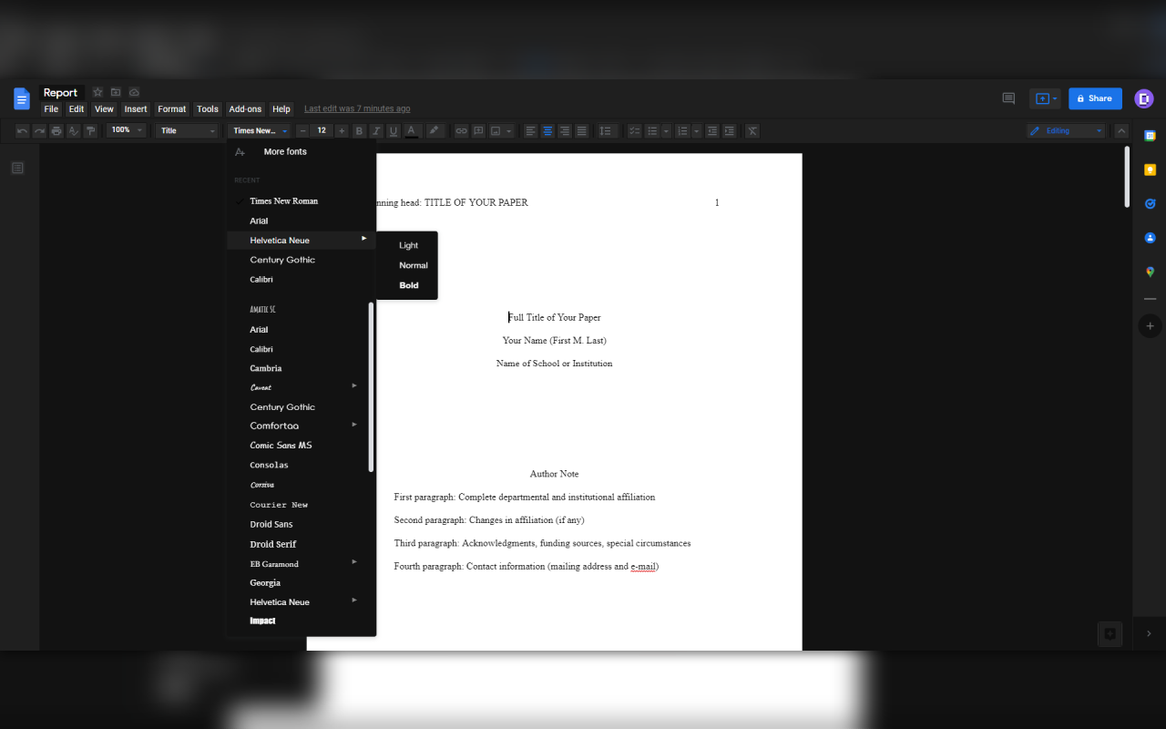 Google Docs Dark Mode截图1