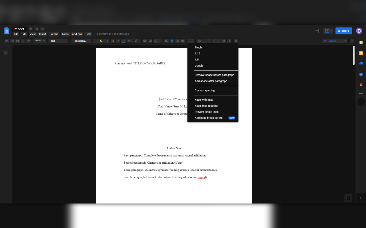 Google Docs Dark Mode截图4