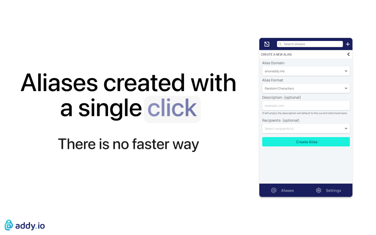 addy.io - Anonymous Email Forwarding截图1
