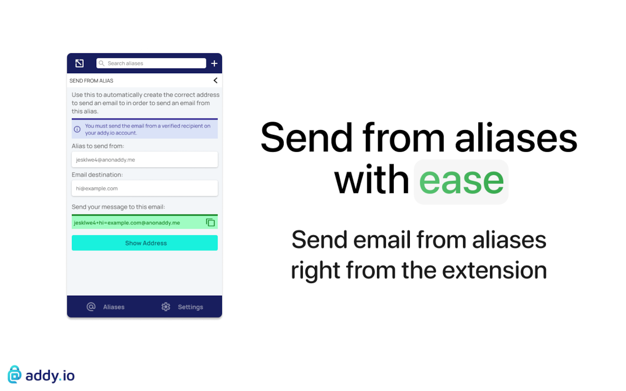 addy.io - Anonymous Email Forwarding截图2