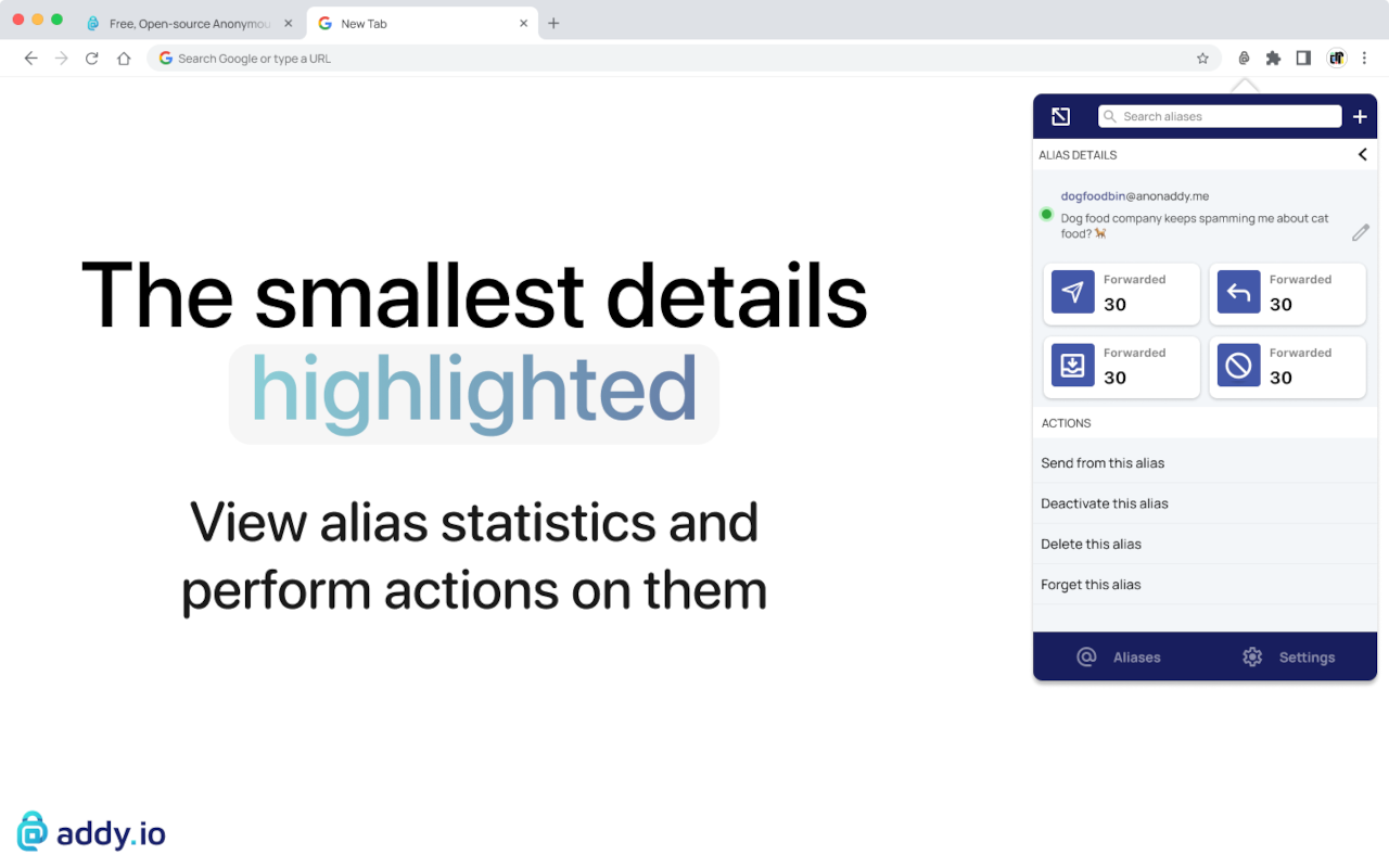 addy.io - Anonymous Email Forwarding截图3