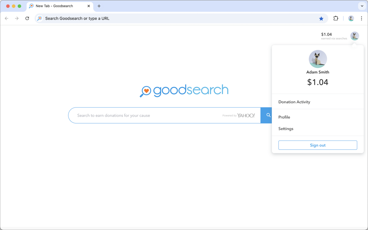 Goodsearch - Search & earn money for charity截图2