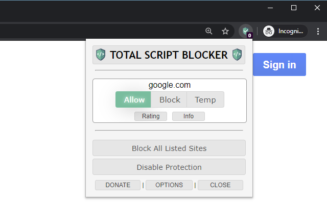 Total Script Blocker截图3