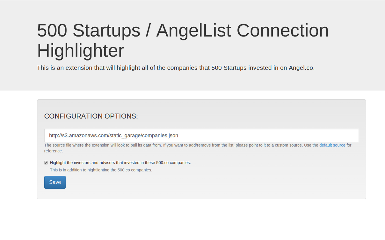 AngelList/500 Startups Connection Highlighter截图1
