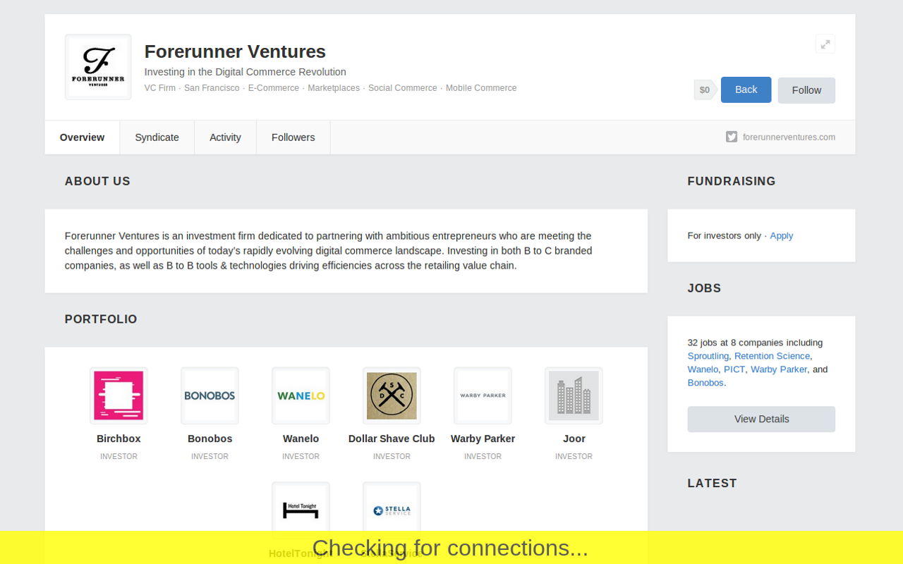 AngelList/500 Startups Connection Highlighter截图2