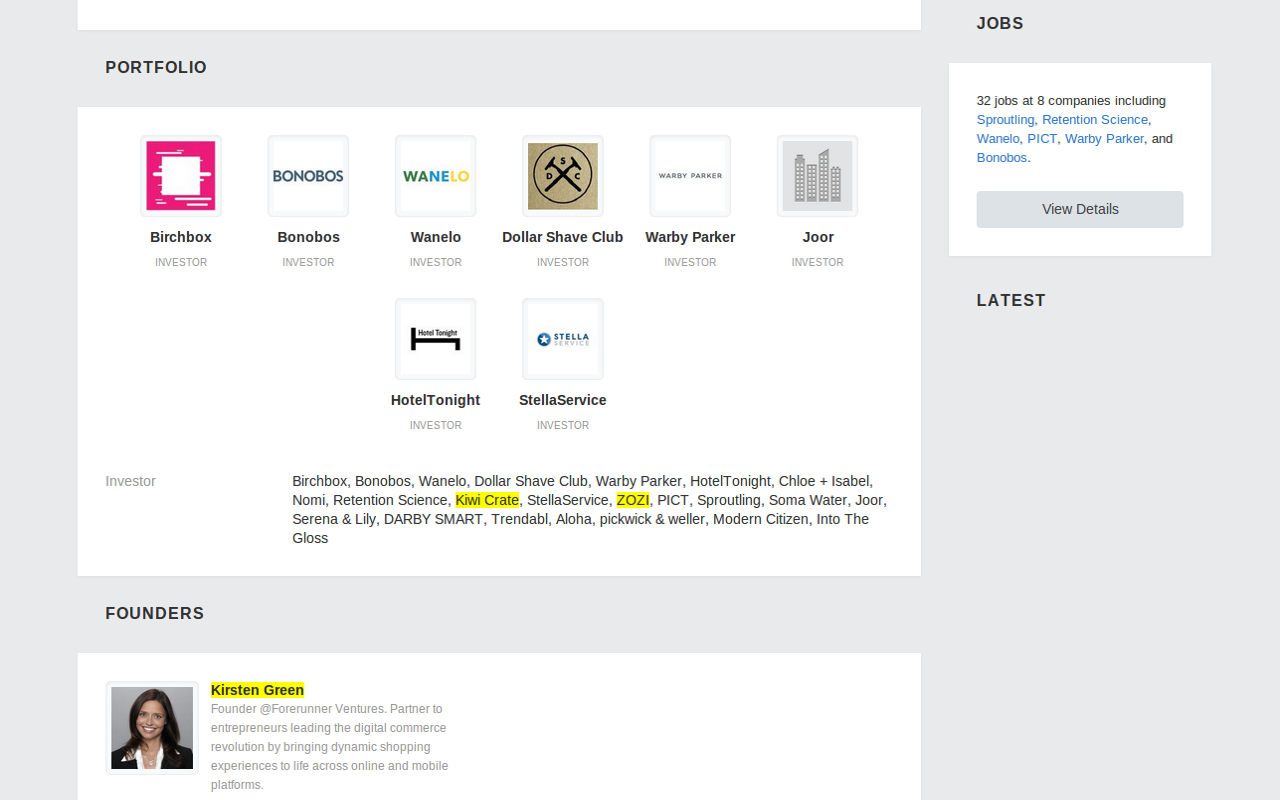AngelList/500 Startups Connection Highlighter截图3