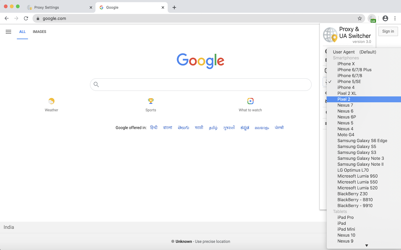 代理和用户代理切换器截图1