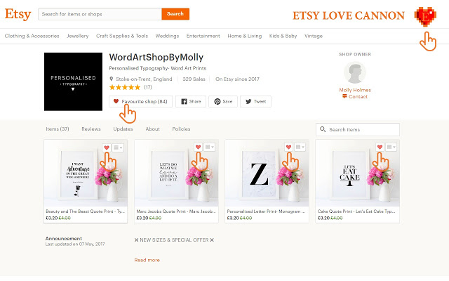 Etsy Love Cannon截图3