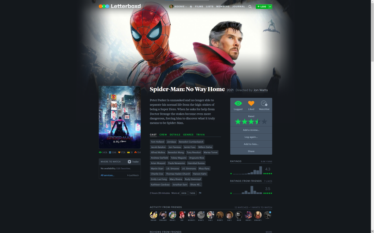 Letterboxd Hours and Minutes截图1