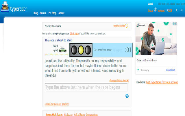 Typeracer Typing Assist截图1