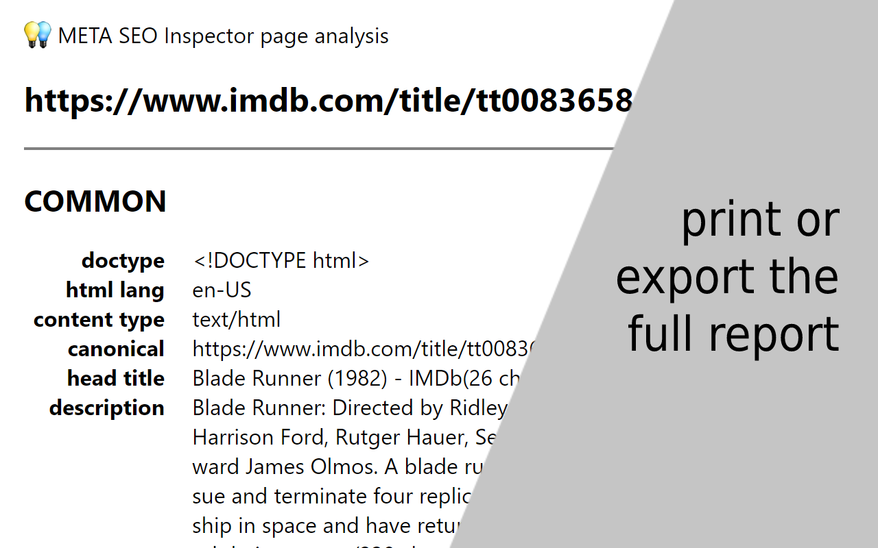 META SEO inspector截图2
