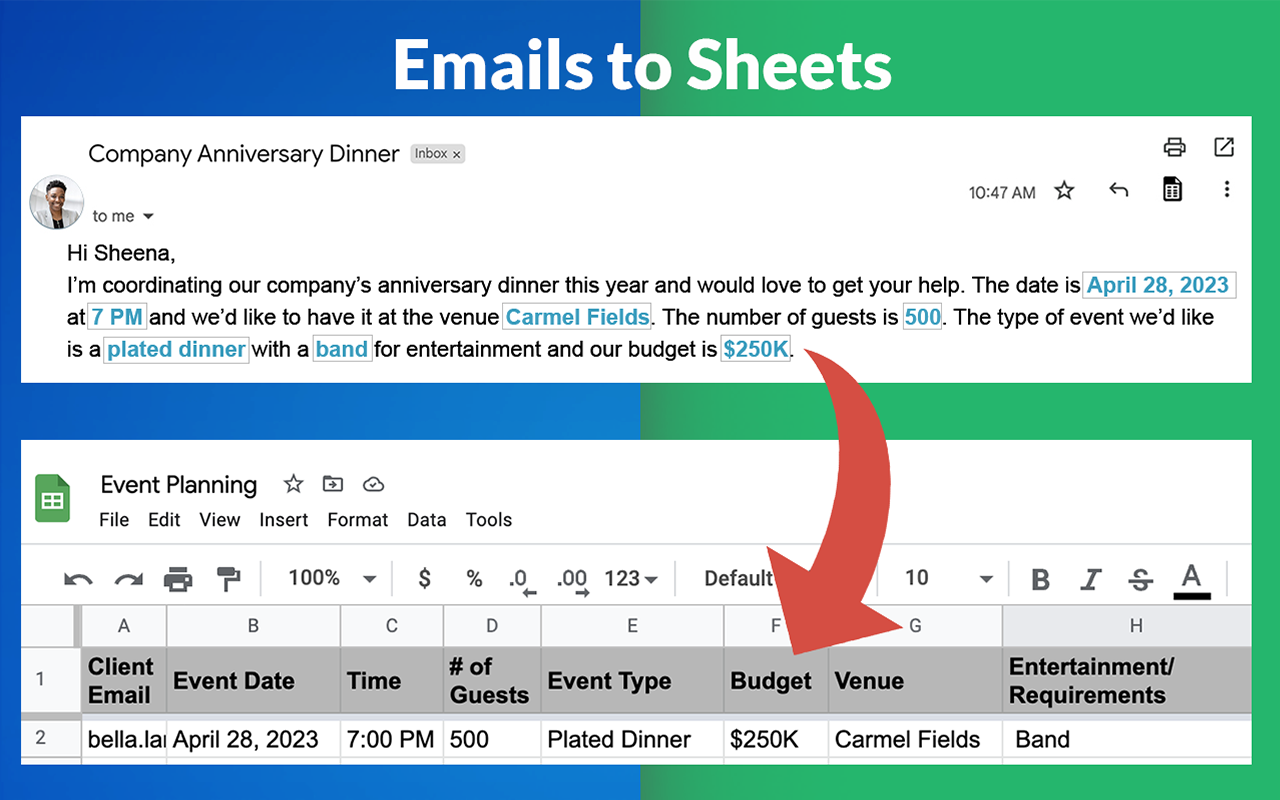 Export Emails to Sheets by cloudHQ截图3